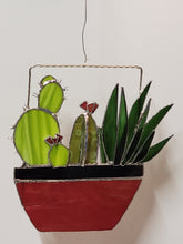 Stained Glass - Cactus and Grass Pot