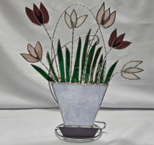 Stained Glass Spring Flower Pot