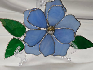 Stained Glass Blue Flower