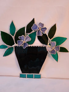 Stained Glass - Dark Flower Pot