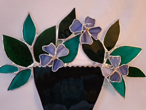 Stained Glass - Dark Flower Pot