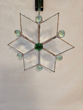 Stained Glass - Green Snowflake