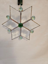 Stained Glass - Green Snowflake