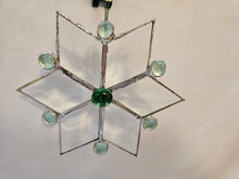 Stained Glass - Green Snowflake