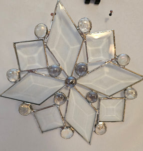 Stained Glass - Purple Beaded Snowflake