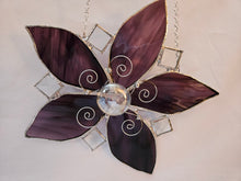 Stained Glass - Large Purple Bevel Flower