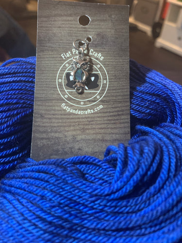 Blue Jeweled Owl Stitch Marker